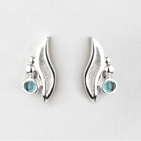 Handcrafted Scottish jewellery - Ripple to Roar stud earrings